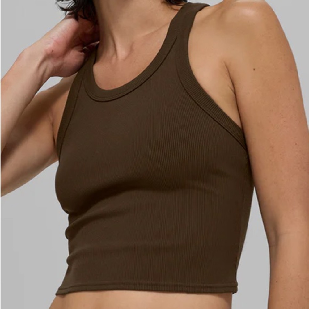 Alo Yoga Goddess Ribbed Go-To Tank Expresso S
